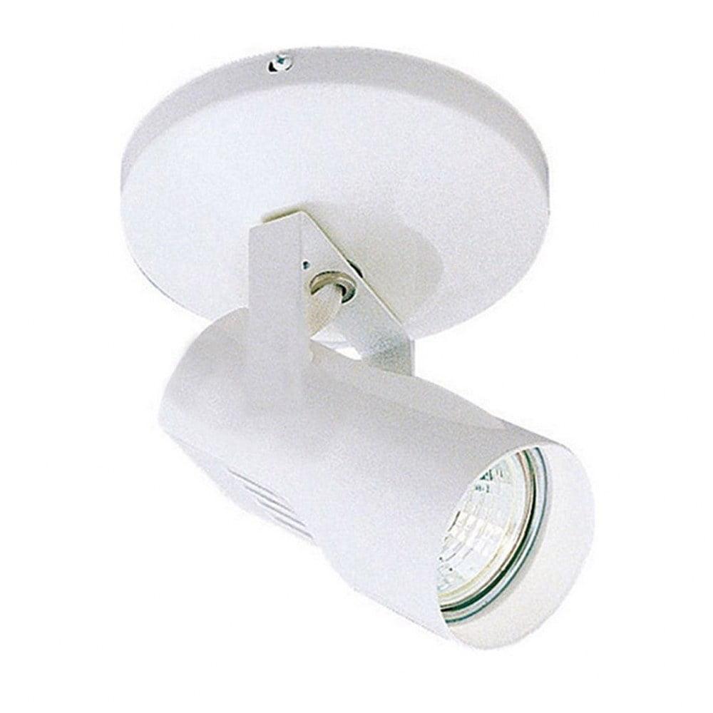 White Aluminum Monopoint Spot Light with Clear Glass Lens