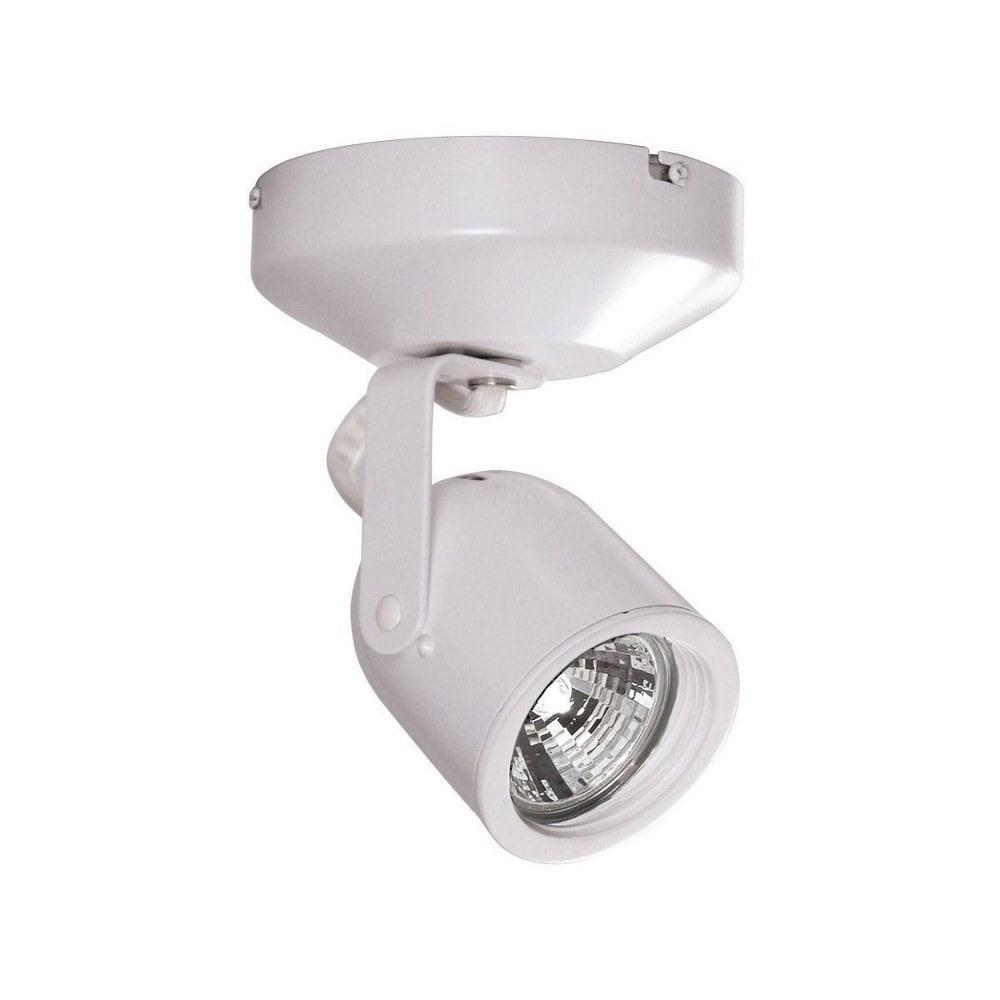 Sleek White Aluminum Monopoint Spot Light with Dimming Capability