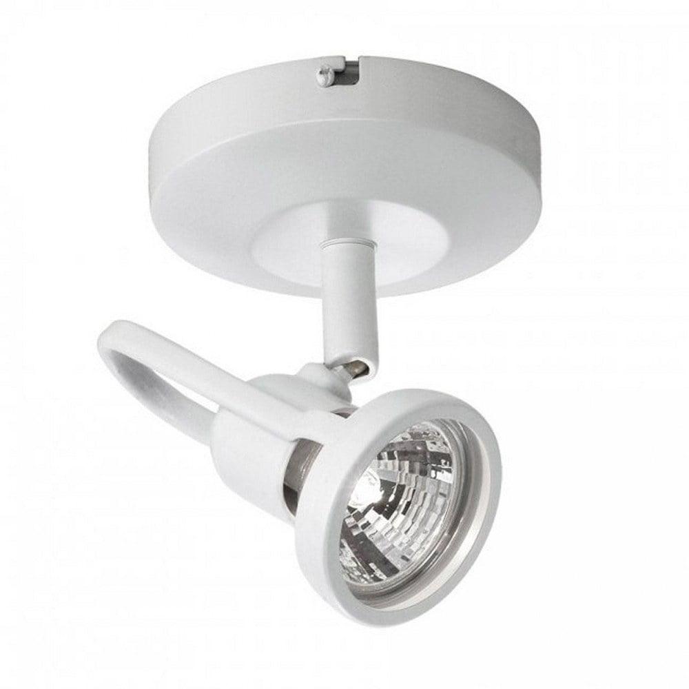 Sleek White Aluminum 5.6" LED Monopoint Spot Light