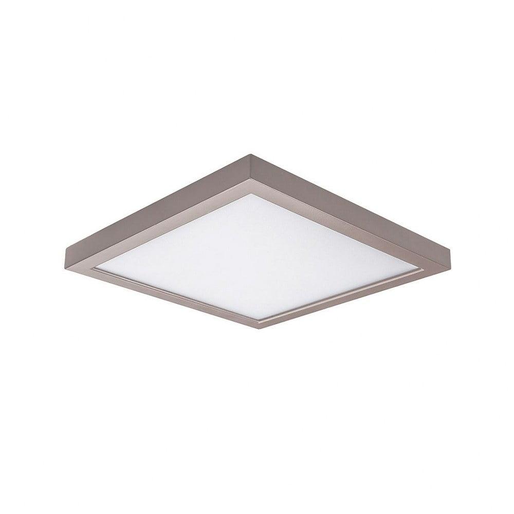 WAC Lighting Square 5" 1-Light 3500K Energy Star Aluminum Flush Mount in Nickel