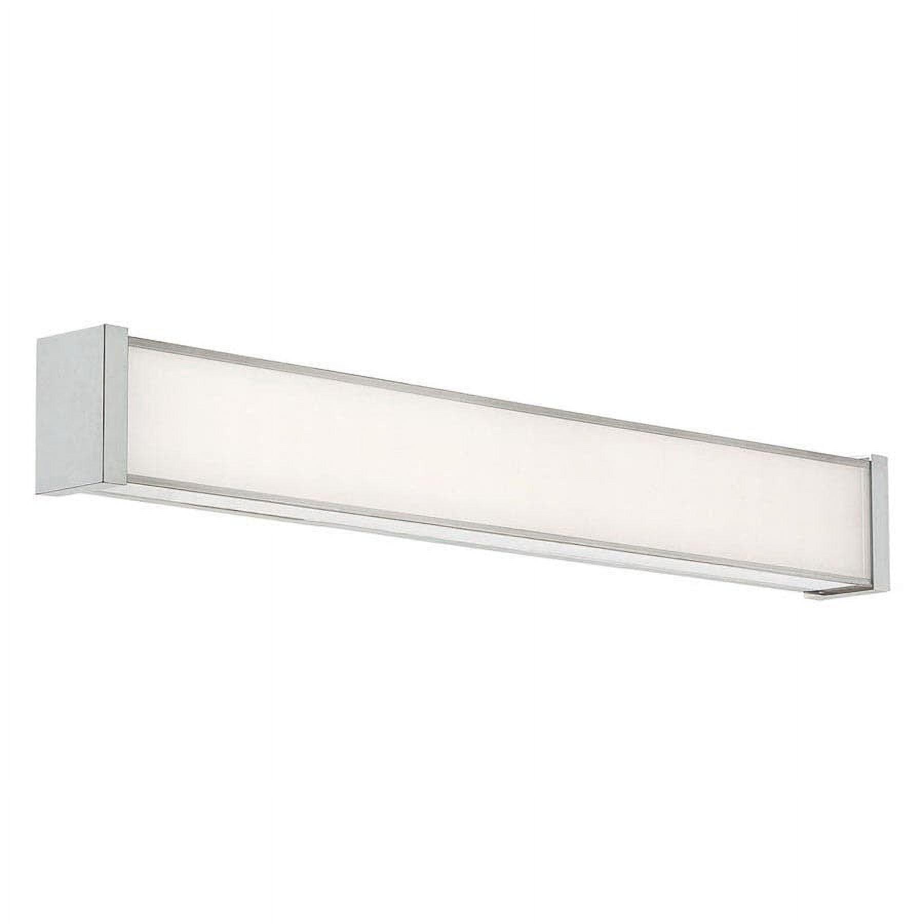 Svelte Brushed Nickel 22-inch LED Vanity Light with Clear Glass