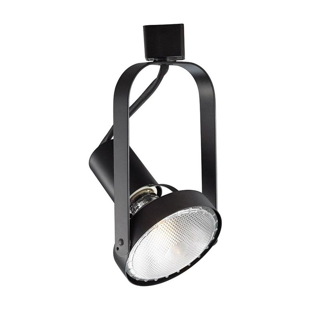 Sleek Minimalist Black Aluminum Track Head Light