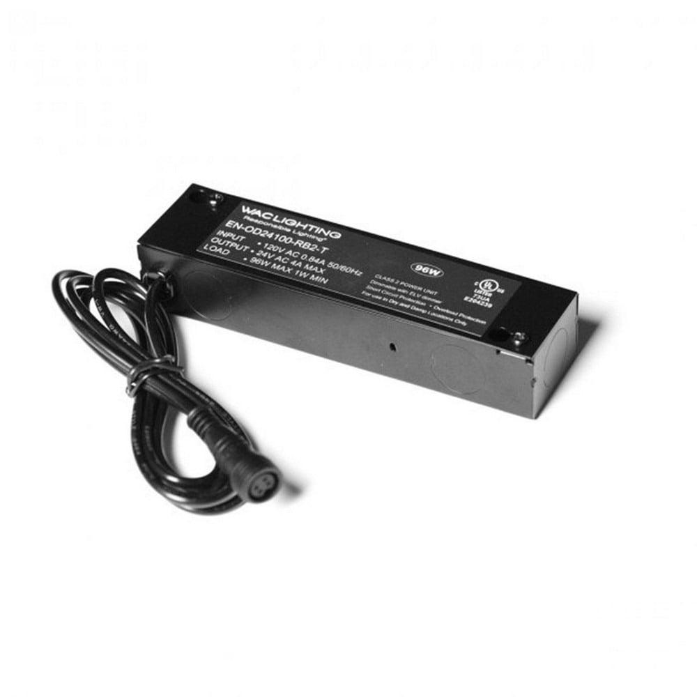 Black 96W 120V Enclosed Electronic Transformer