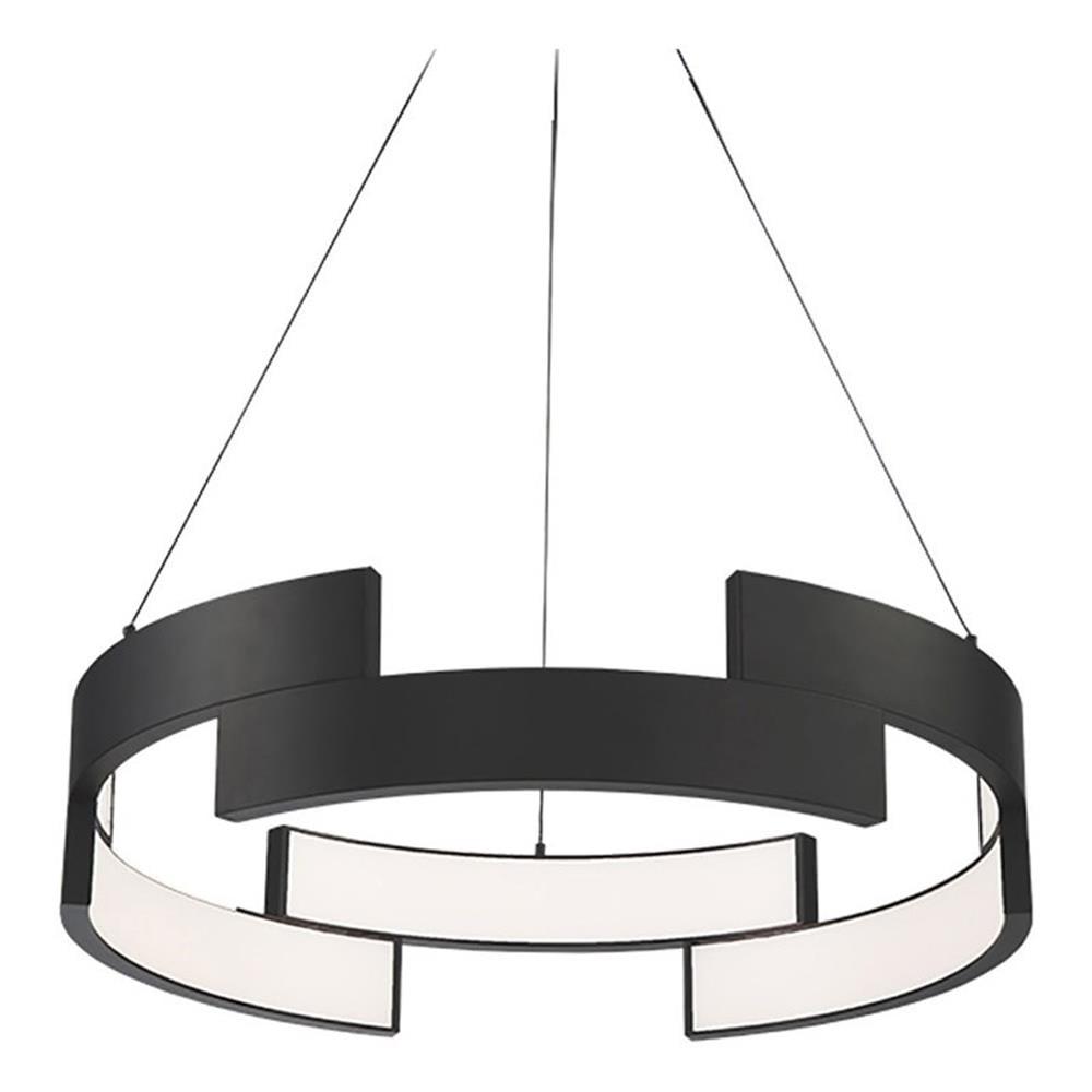 WAC Lighting Trap 20" LED 3000K Contemporary Aluminum Pendant in Black