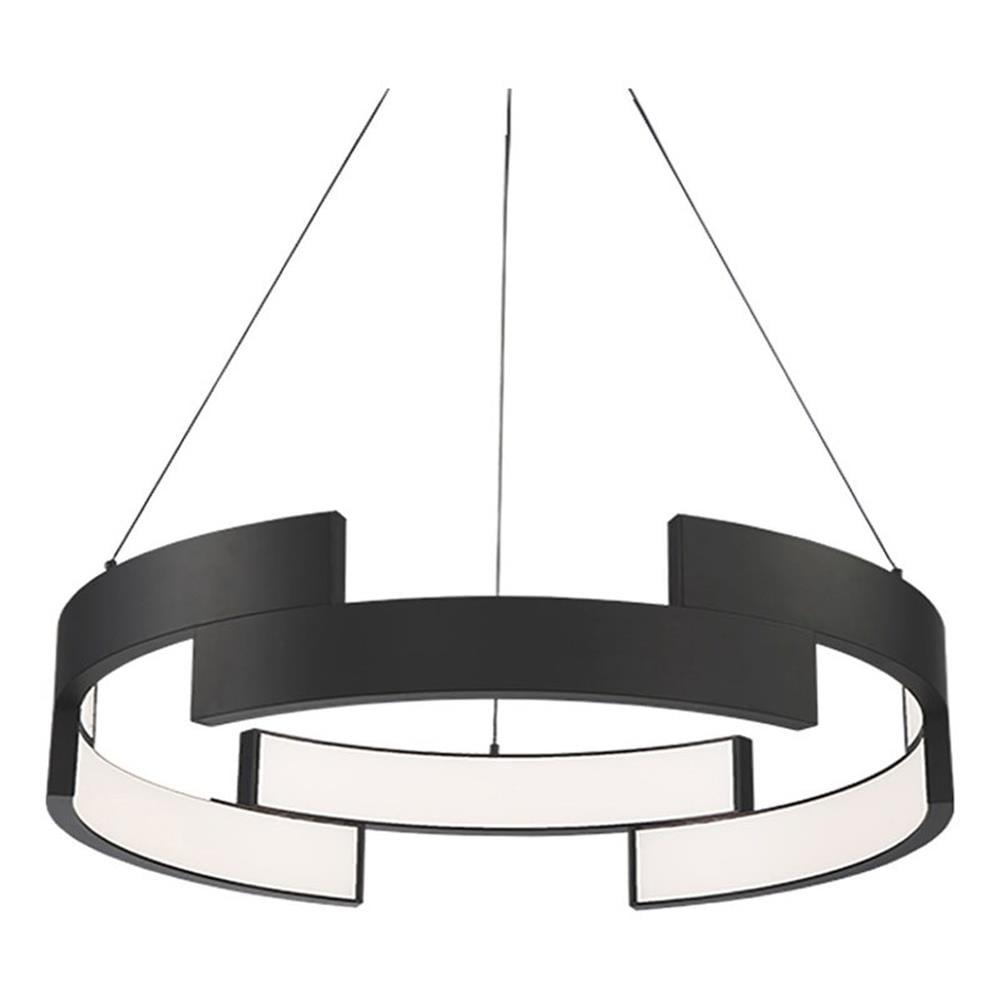 WAC Lighting Trap 38" LED 3000K Contemporary Aluminum Pendant in Black