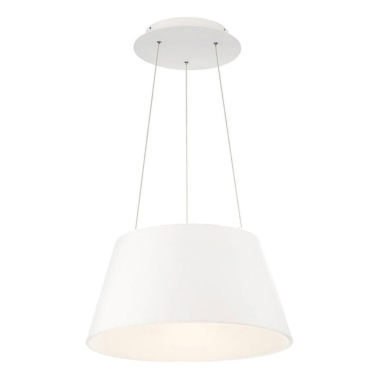 Vida 18" White Aluminum LED Drum Pendant Light