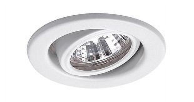 Sleek 2.5" White Aluminum Adjustable LED Recessed Lighting Trim