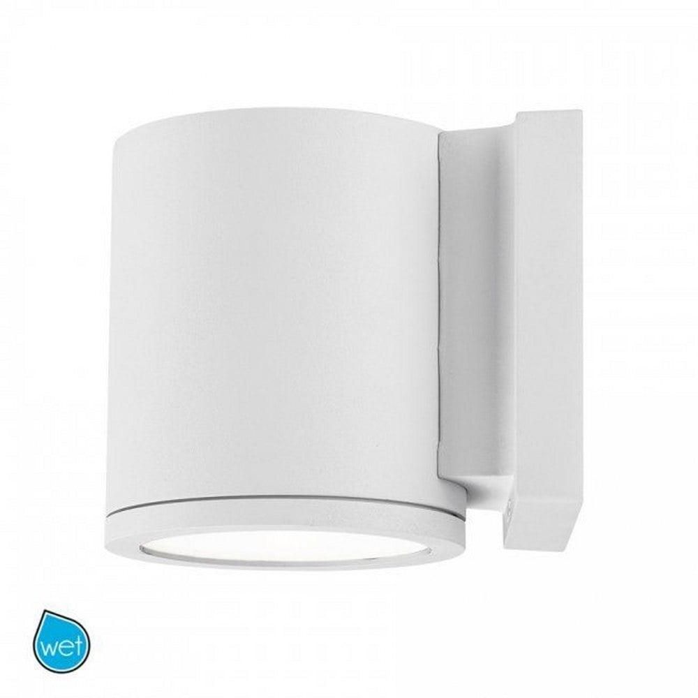 Sleek Cylinder 5" White LED Sconce - Energy Star Dimmable