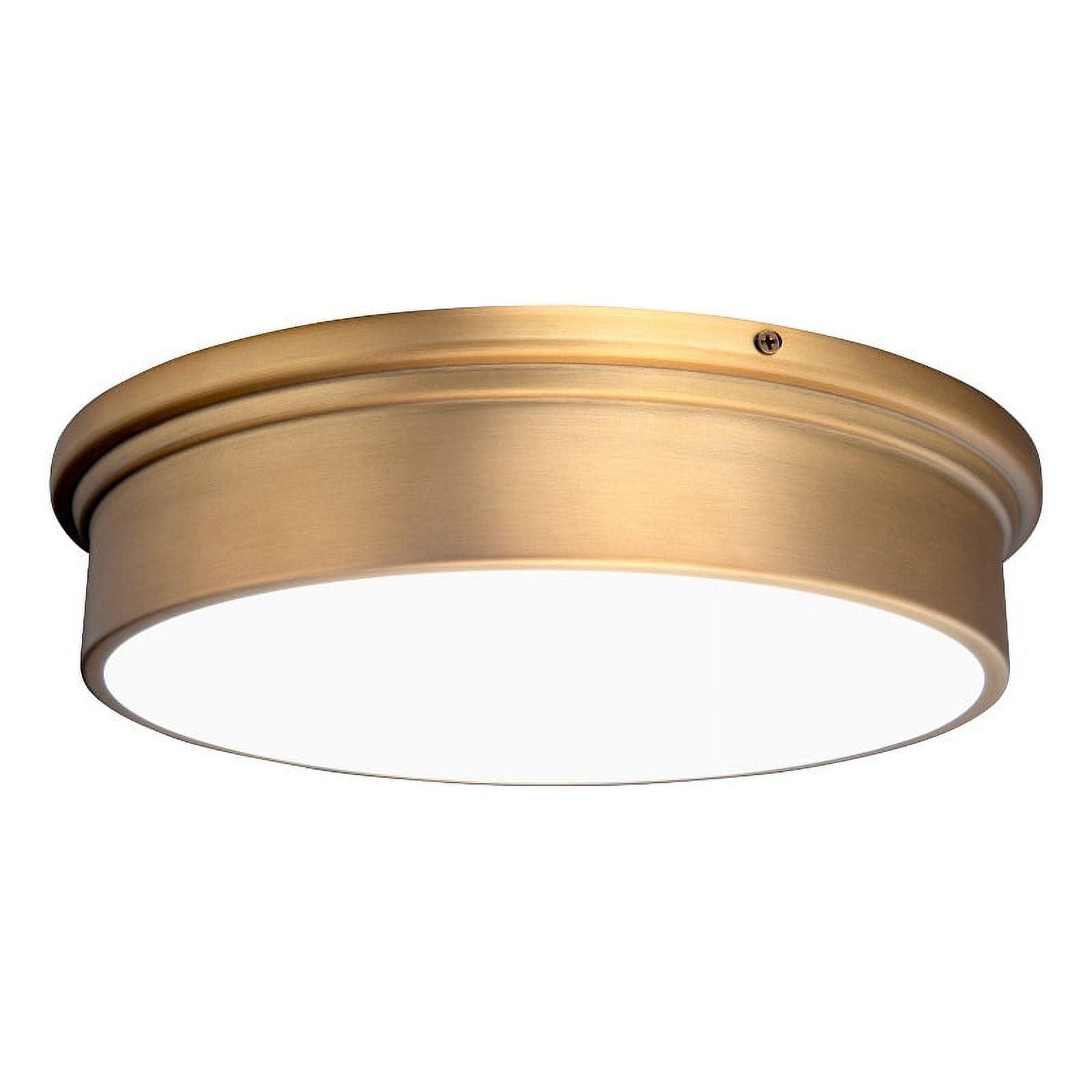 WAC Lighting York 12" LED Modern Aluminum Flush Mount in Aged Brass