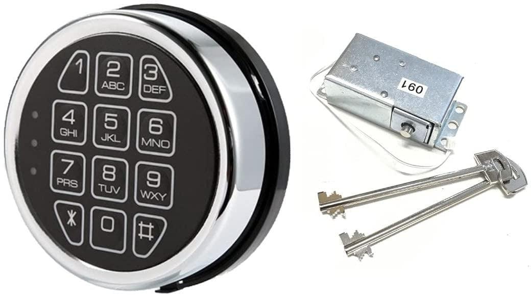 Chrome Digital Keypad Safe Lock with Solenoid Mechanism