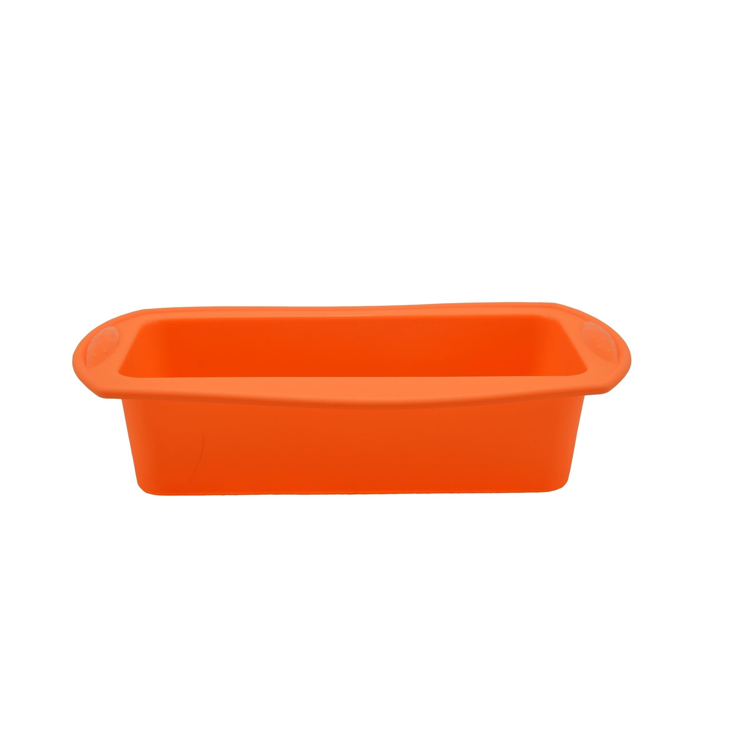 WAH TAH TRADING Prime Cook Silicone Rectangular Cake/Loaf Pan Orange