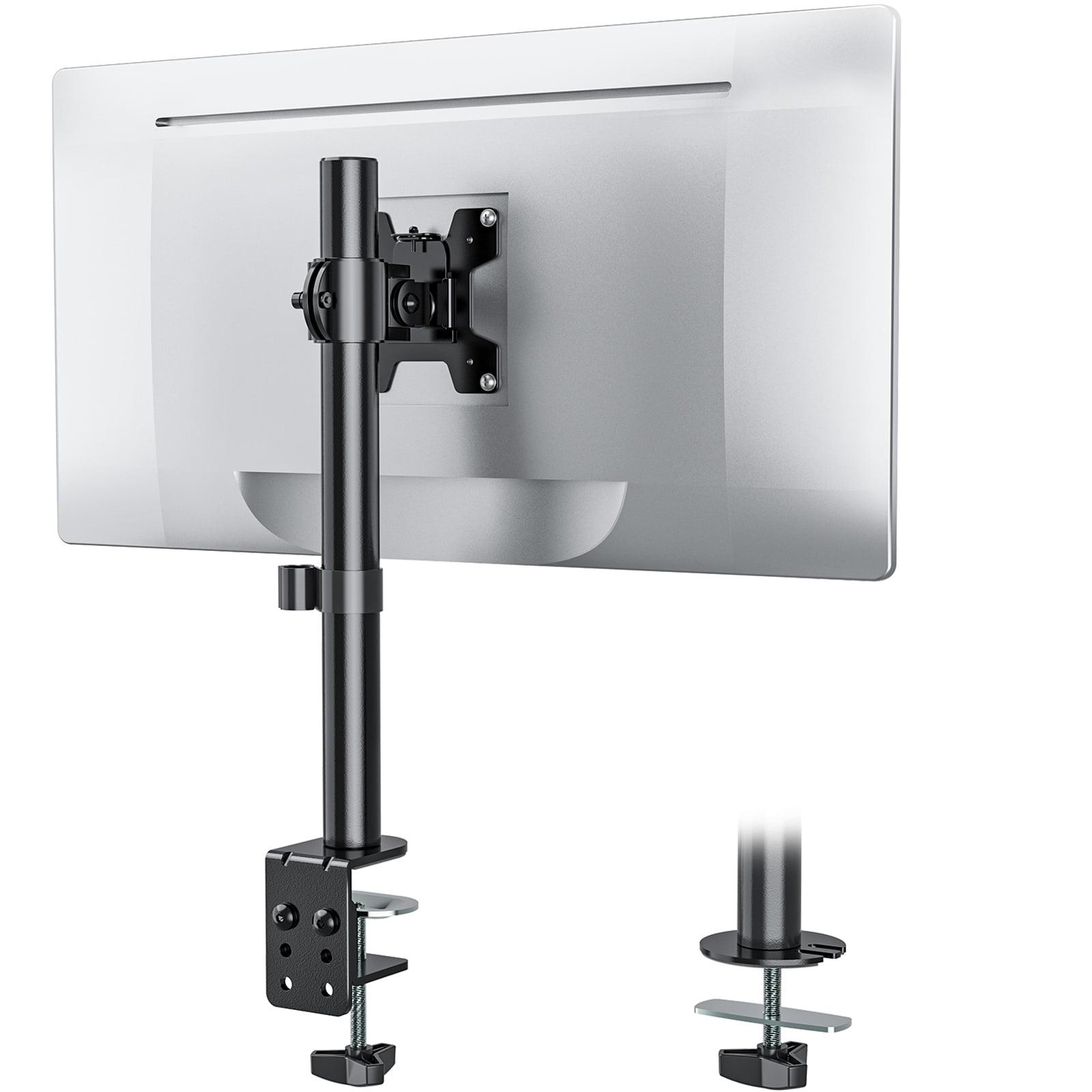 WALI Single Monitor Desk Mount Fits Screen up to 27 inch, Adjustable Monitor Arm Holds up to 22 lbs (M001S), Black