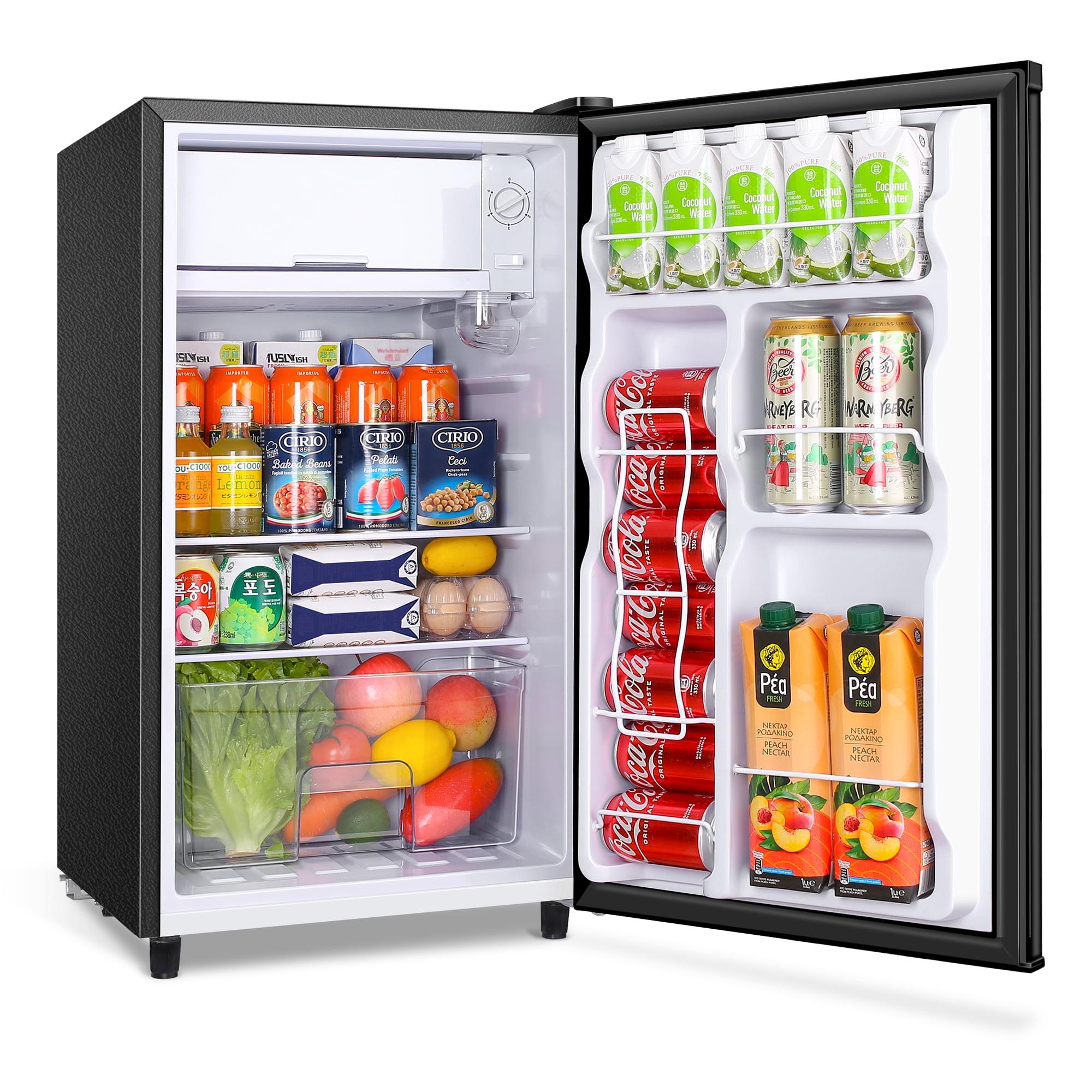 Compact Glossy Black Single Door Mini Fridge for RV