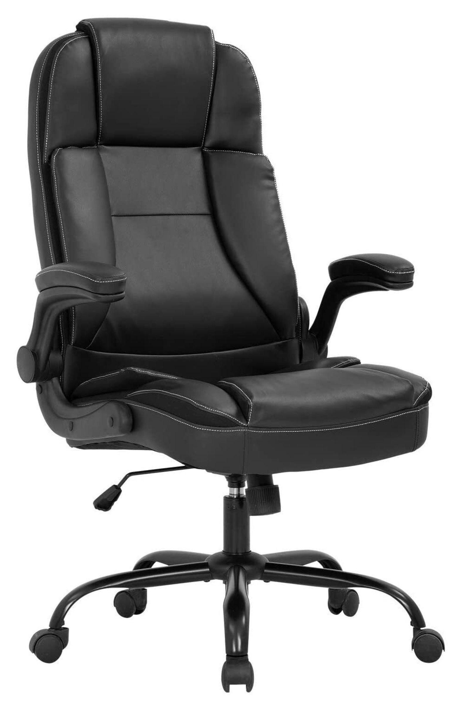 Black Leather Adjustable Executive Swivel Office Chair