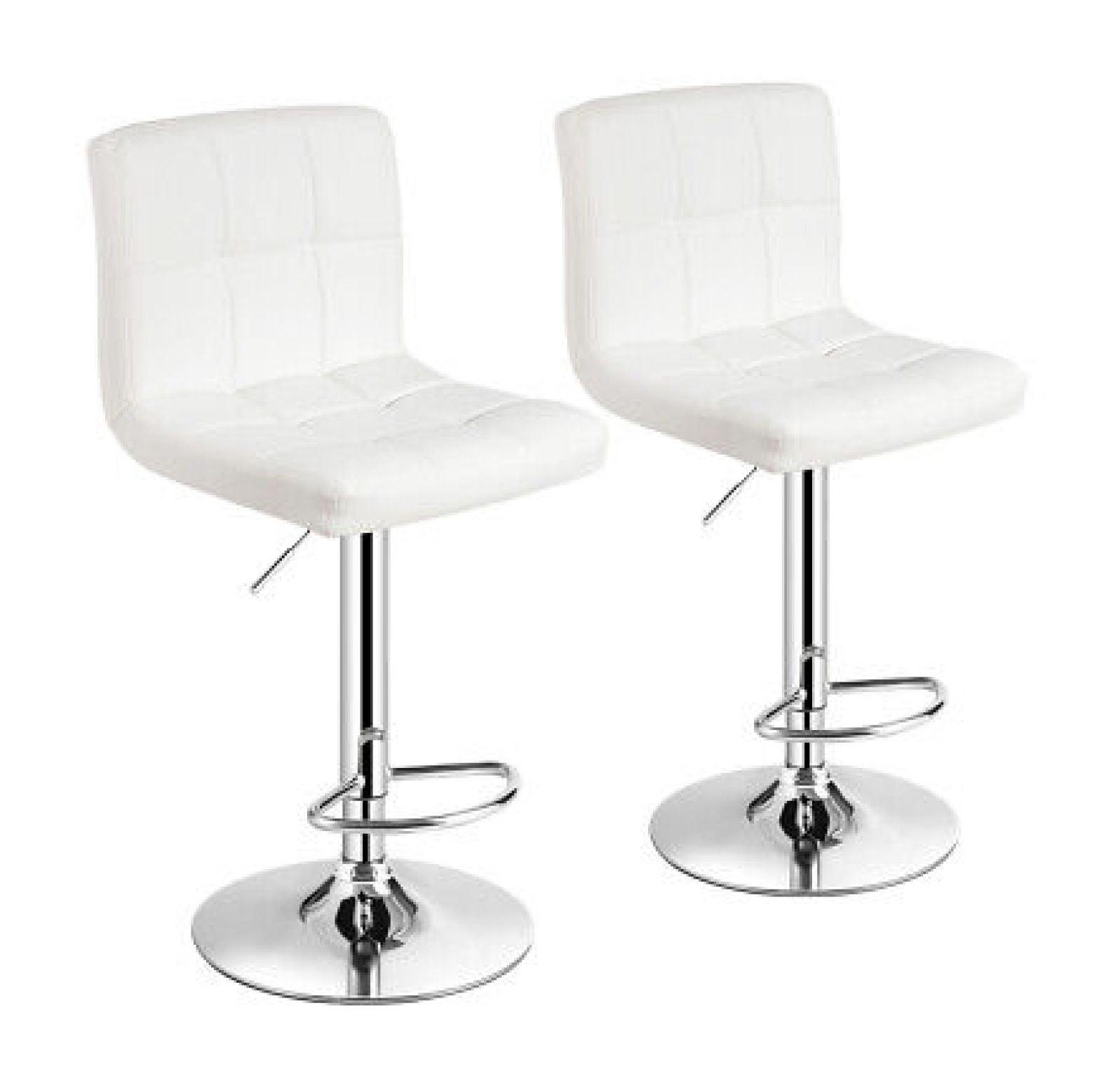 Bar Stools 1 Set Of 2, Counter Height Bar Stools, Square Cushion Bar Stools With Back, Footstool, Cafe, 2 Pieces