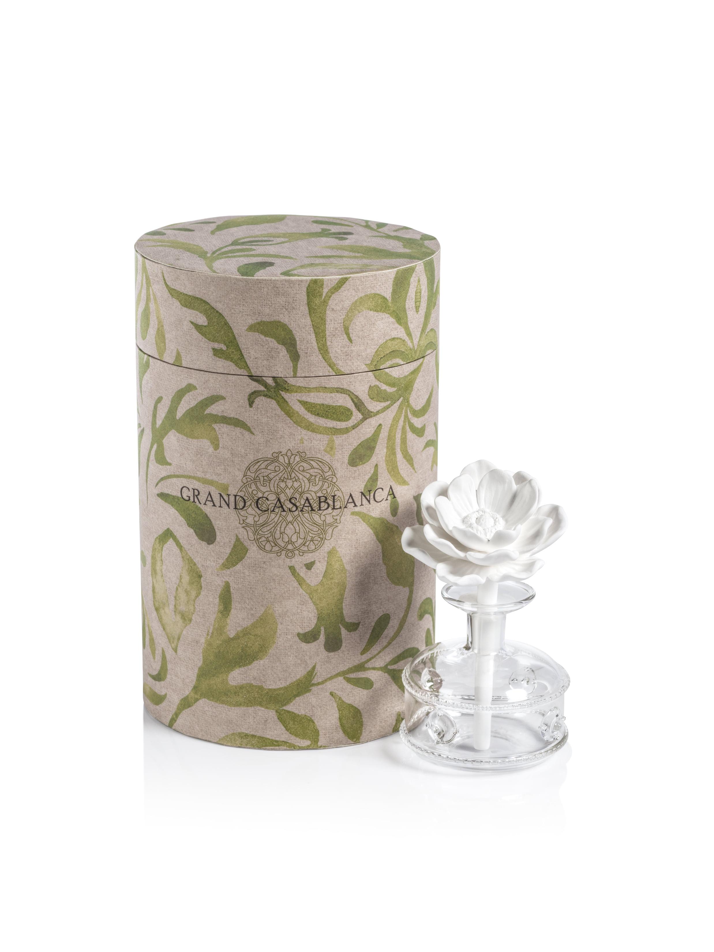 Zodax Grand Casablanca Porcelain Diffuser, Water Lotus
