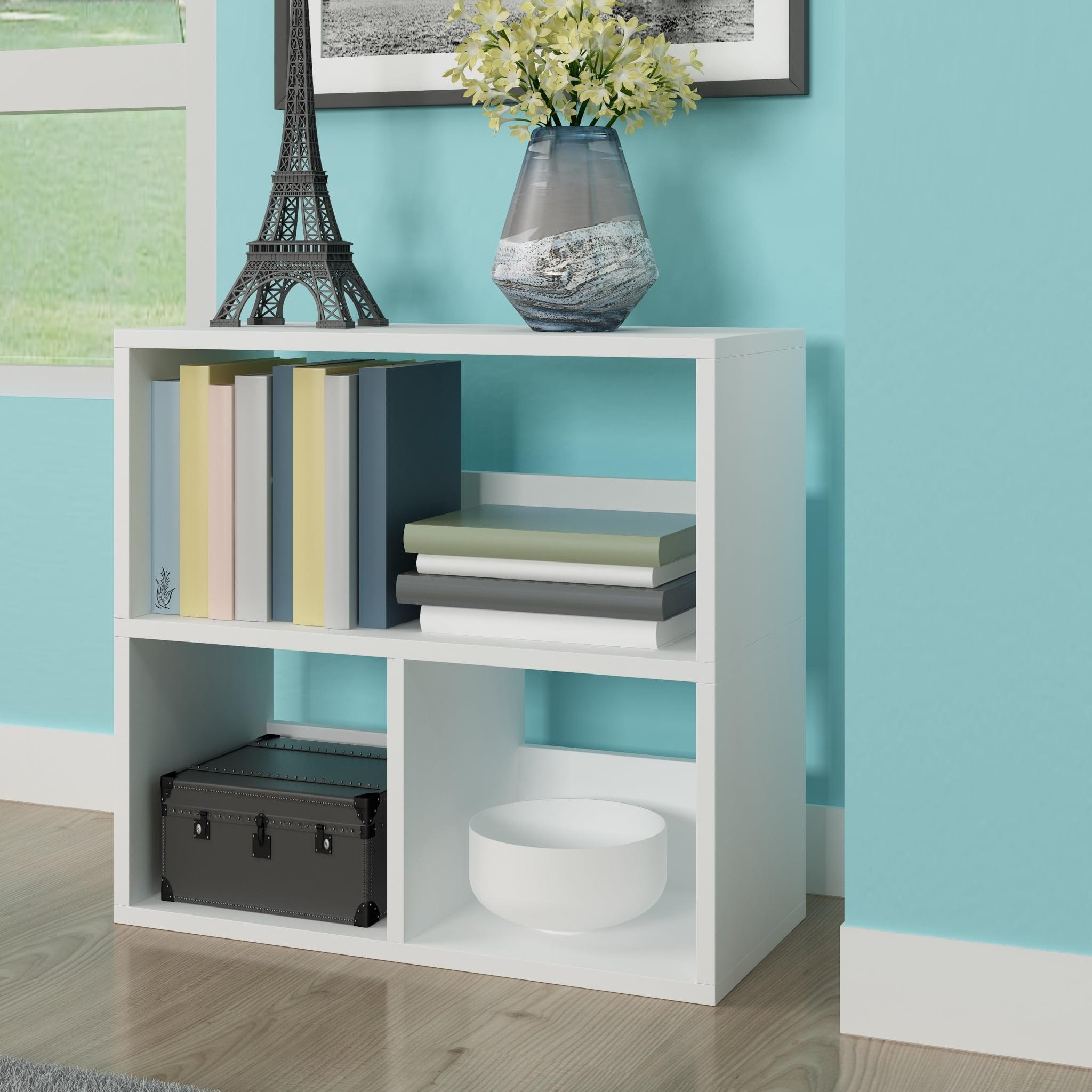 White 3-Shelf Eco-Friendly Cube Bookcase