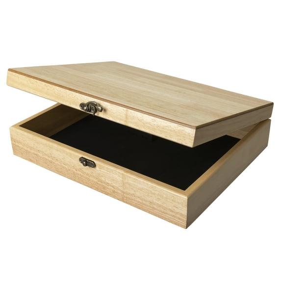 WE Games Wooden Keepsake Stash Box, Decorative Memory or Storage Box