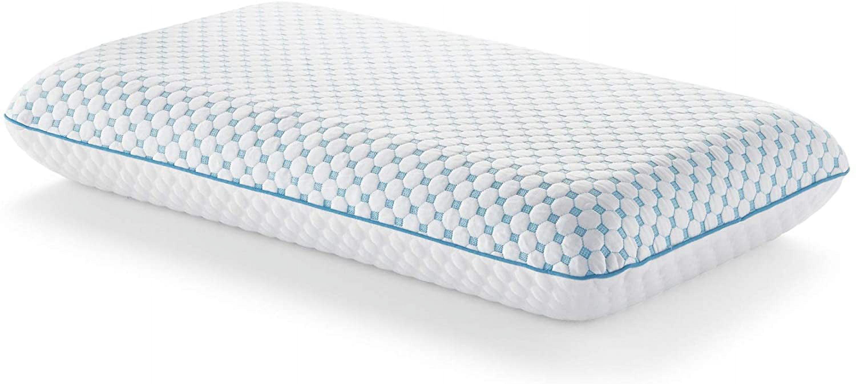 WEEKENDER Ventilated Gel Memory Foam Pillow with Reversible Cooling Cover Two-Sided for All-Season Comfort Washable Cover - King , White King (Pack of 1) Pillow