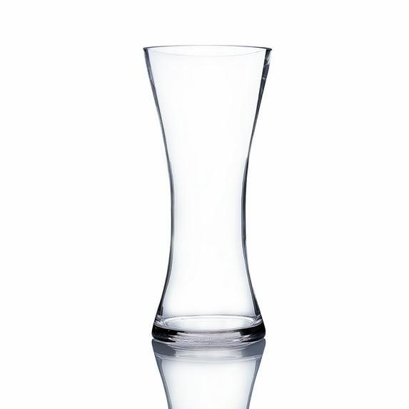 WGV Clear Glass Round Gathering Vase - 5" Wide x 12" Height, Good quality, Heavy Weighted Base - 1 Pc