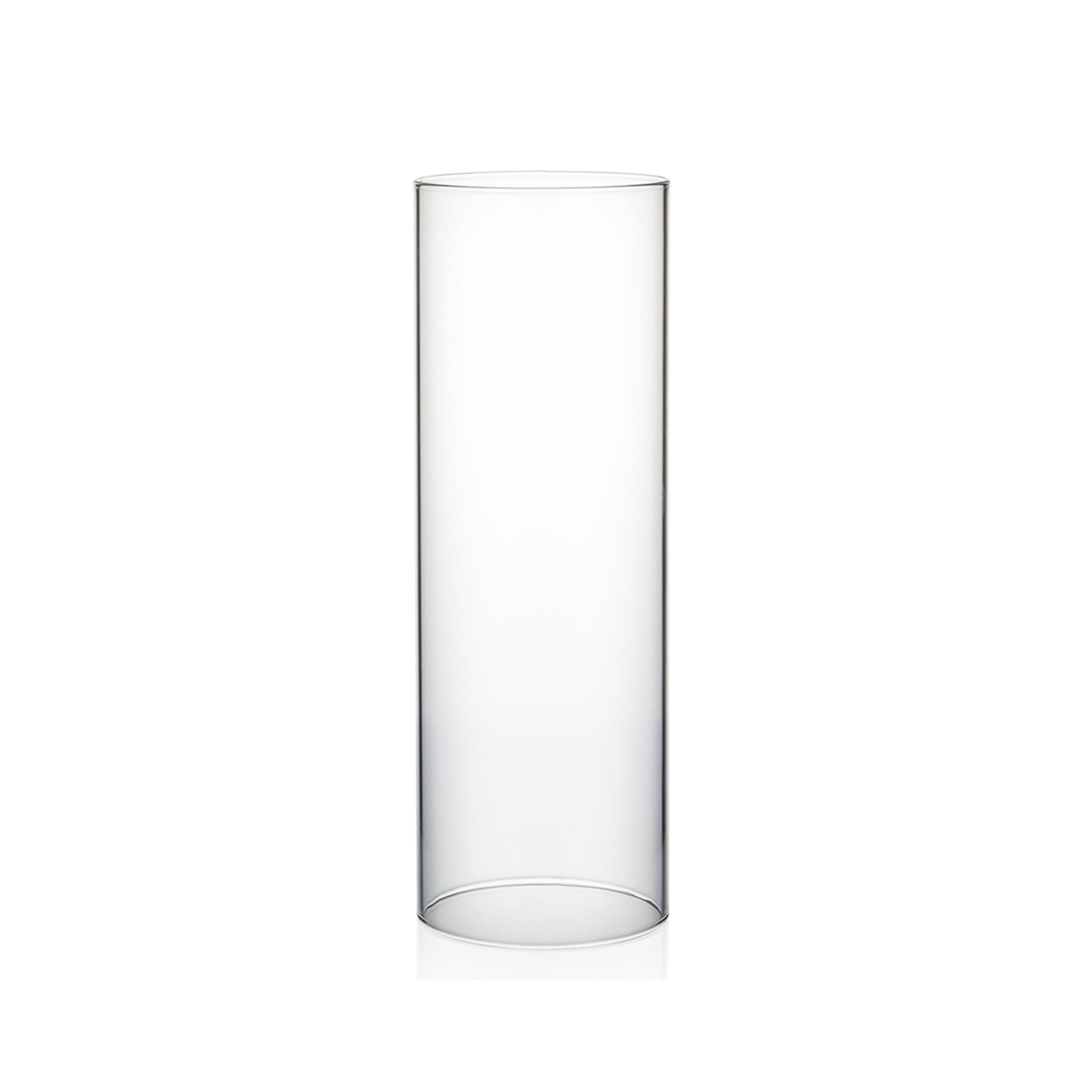 WGV Clear Hurricane Candle Shade Chimney Tube  - 4" Wide x 12" Height, Good quality, Heavy Weighted Base - 1 Pc