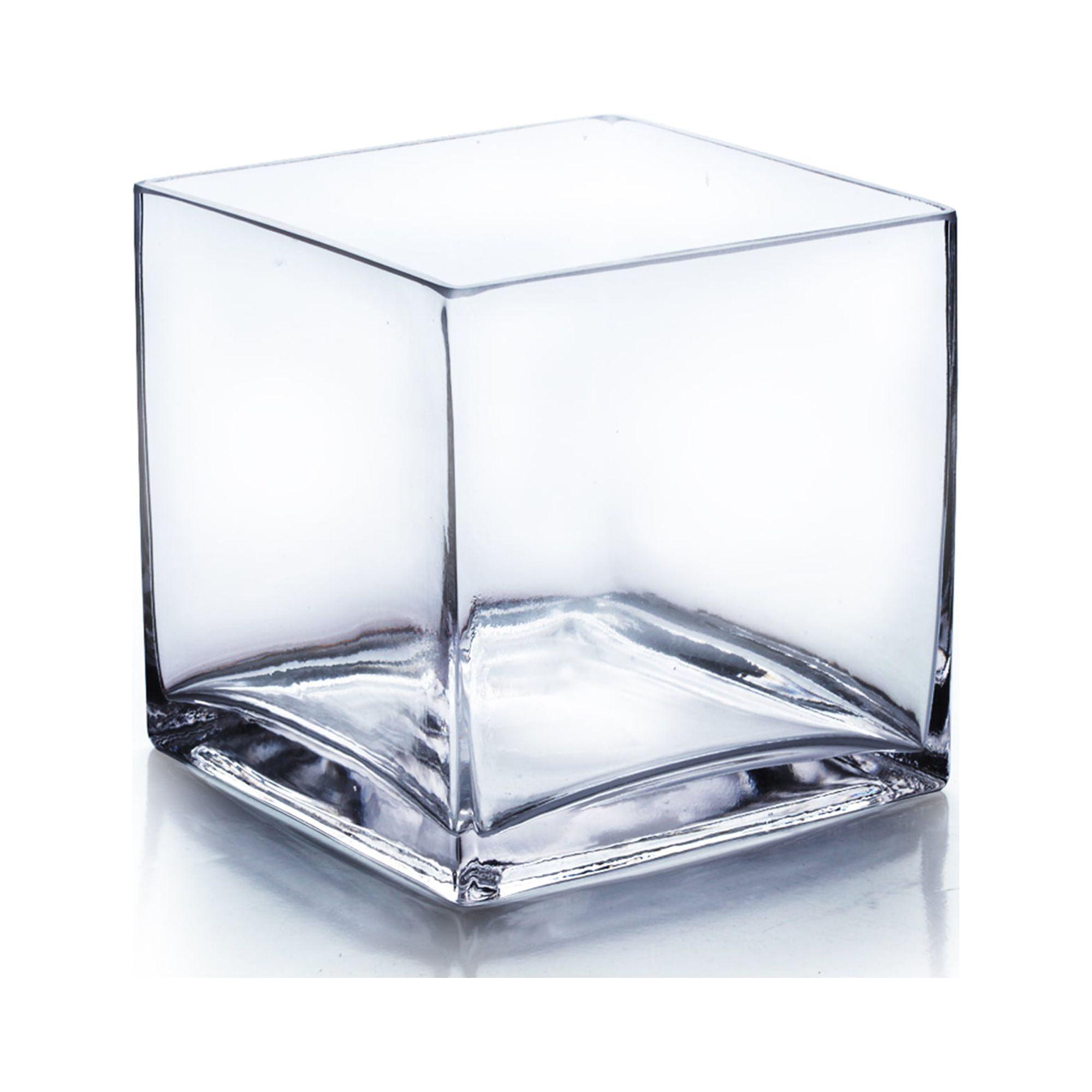 Elegant Clear Glass 6" Cube Vase for Sophisticated Decor