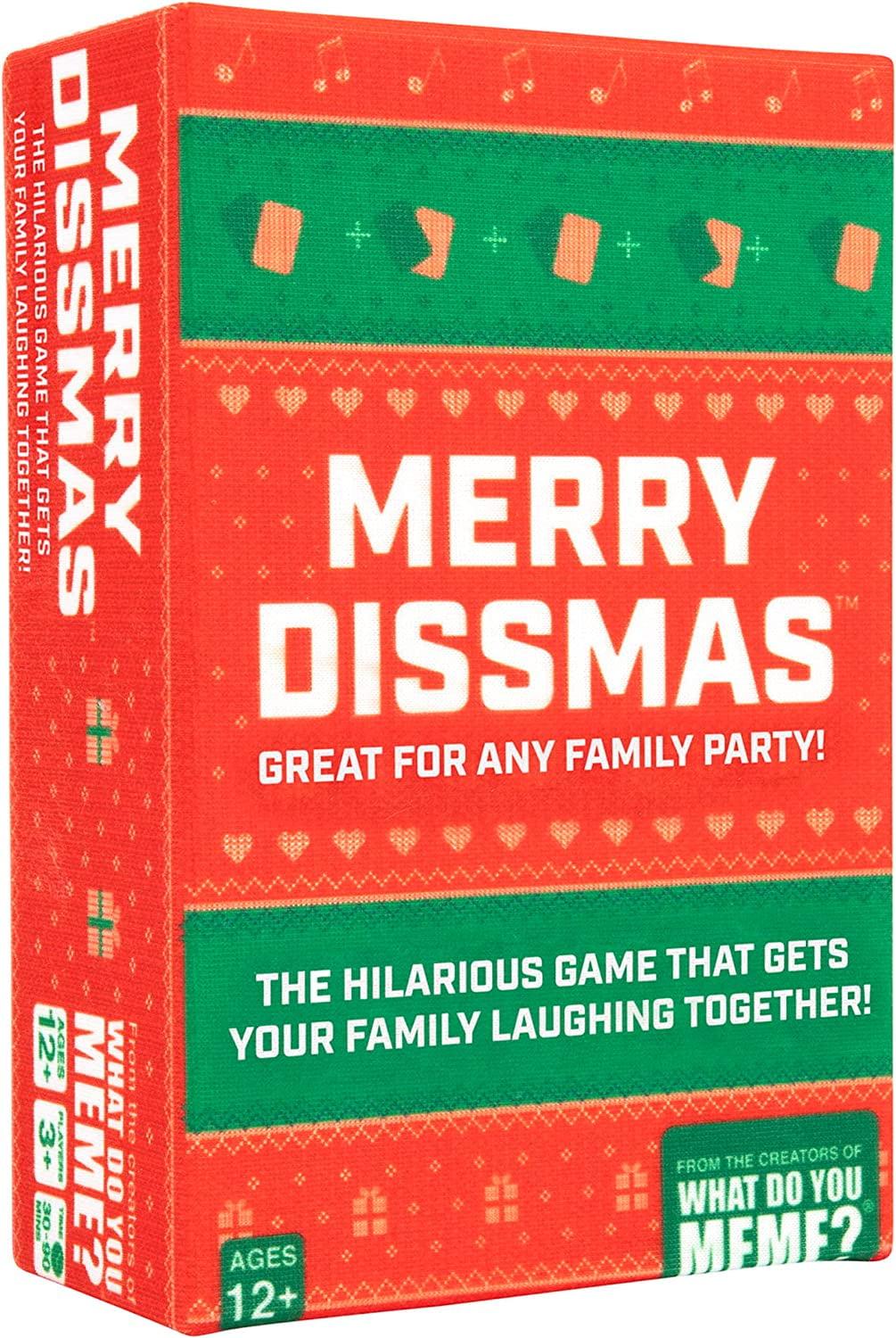 Merry Dissmas Multicolored Holiday Party Trivia Game for 12+