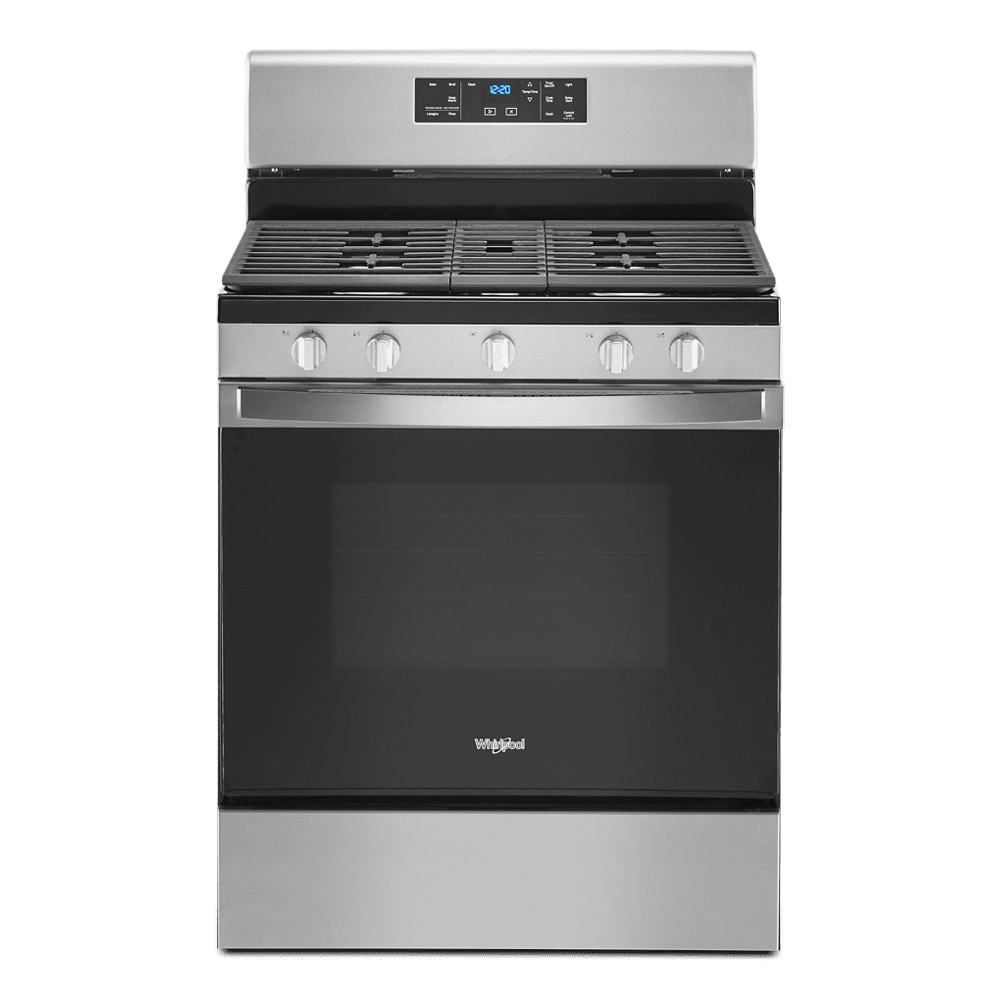 Whirlpool 30" Stainless Steel Freestanding Gas Range with Self-Cleaning Oven