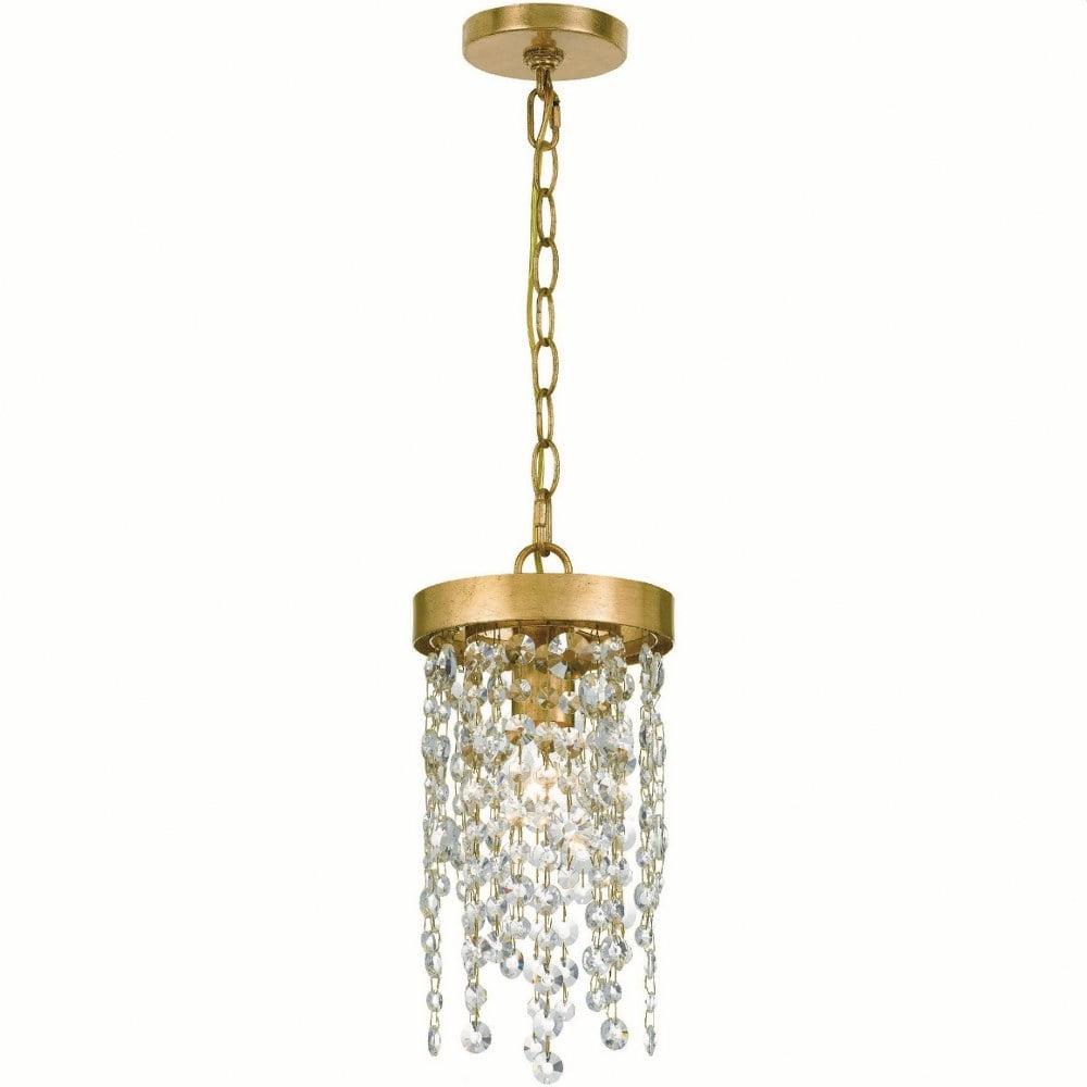 WIN-610-GA-CL-MWP-Crystorama Lighting-Winham - One Light Pendant In Classic Style - 7 Inches Wide By 14 Inches High