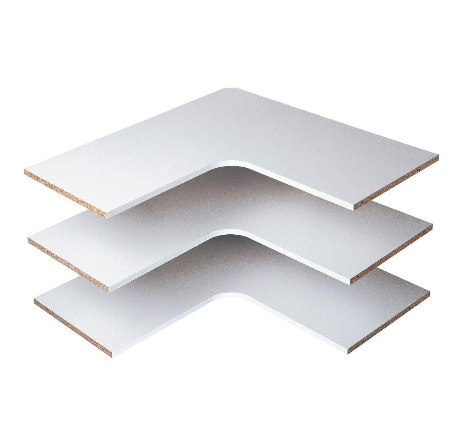 WIixle Corner Shelves Closet Storage, 30"x30" - 3 Pack, White