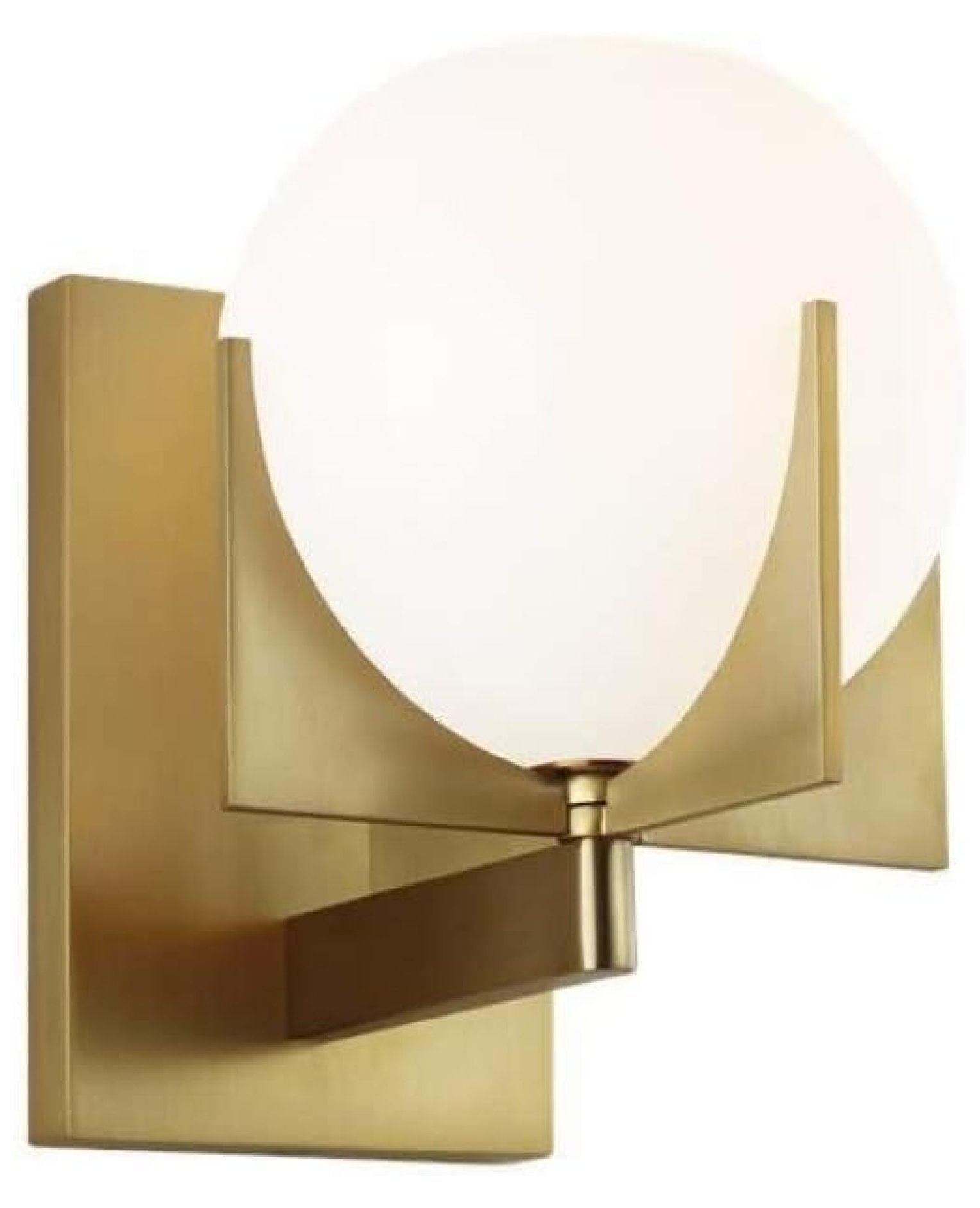 Kristoff Single Light Glass Steel Dimmable Armed Sconce