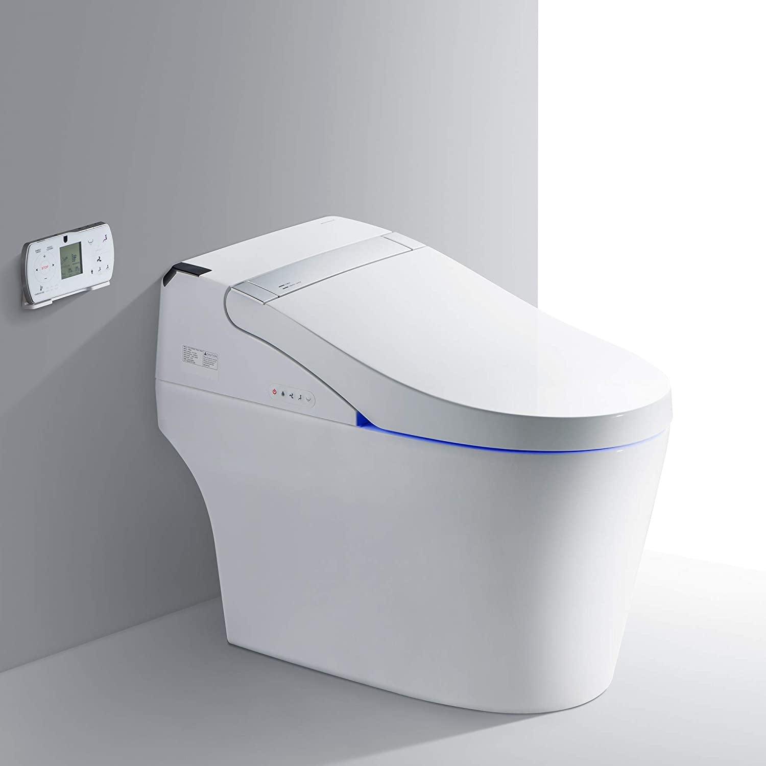 Auto Open/Close Smart Bidet Toilet with Built-in Tank, ADA Height, Auto/Blackout Flush, Heated Seat