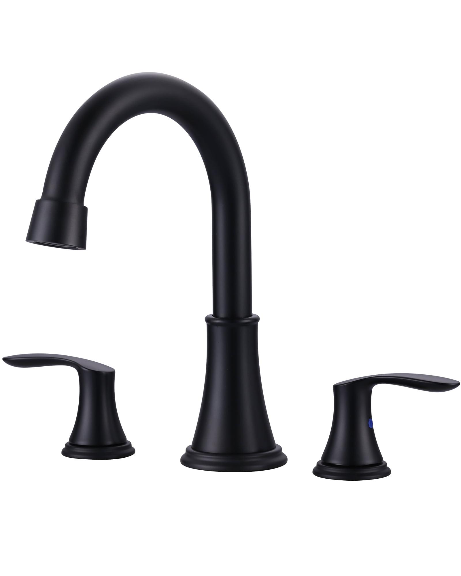 WOWOW Vintage 8 in. Widespread Double Handle Bathroom Faucet with Pop Up Drain