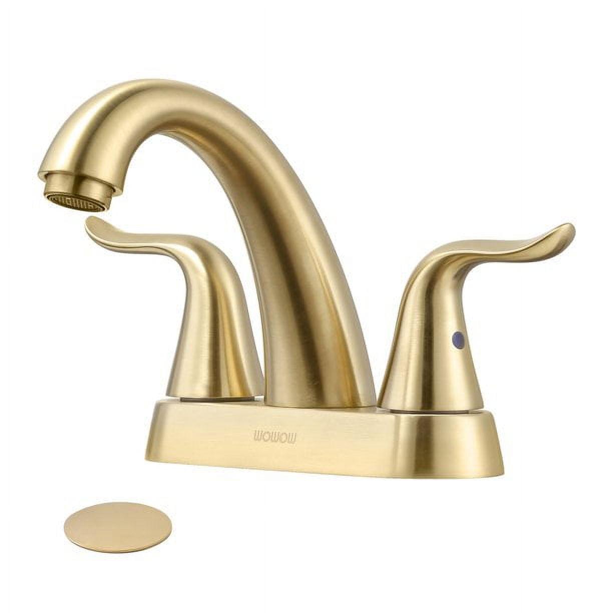 Centerset 2-handle Bathroom Faucet with Drain Assembly