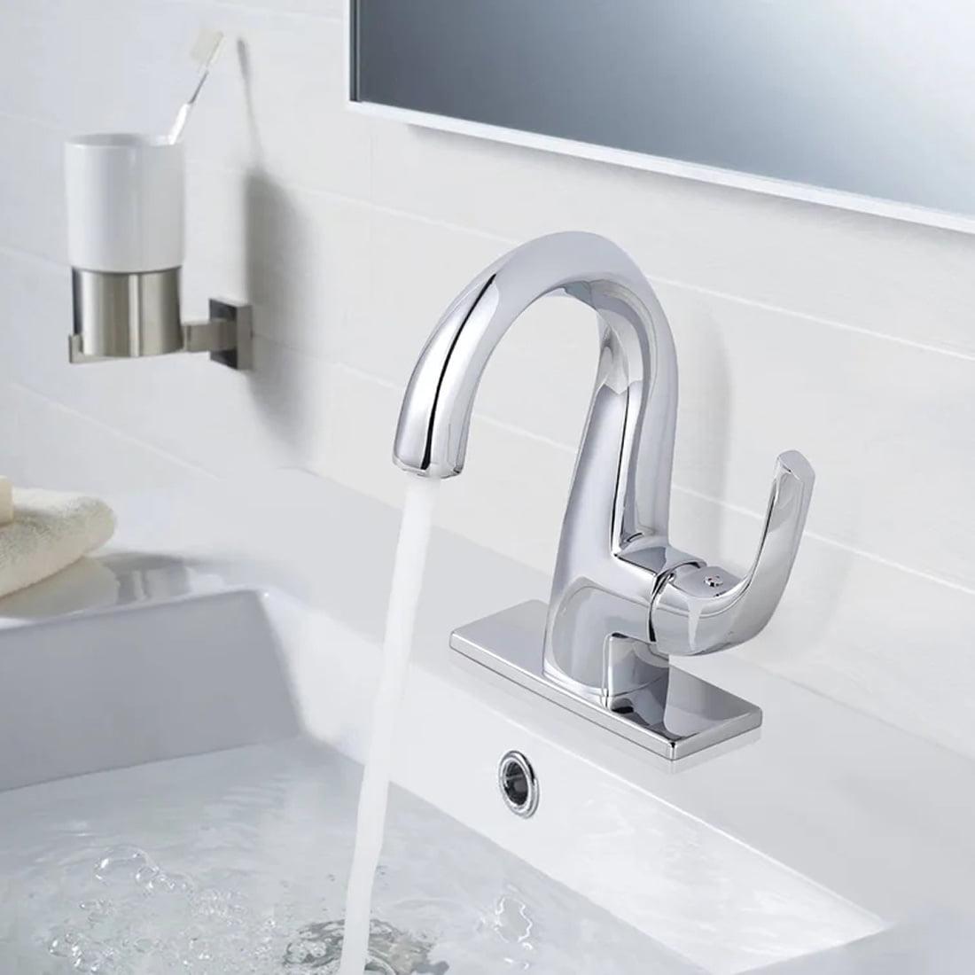 Single-Hole Single-handle Bathroom Faucet with Drain Assembly