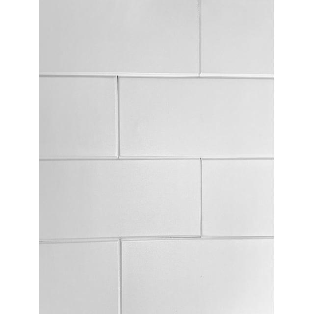 WP08 - Foam Wood Ceiling Planks 39 in x 6 in Plain White (19.5 Sq.ft / Pack) - 12 Pieces