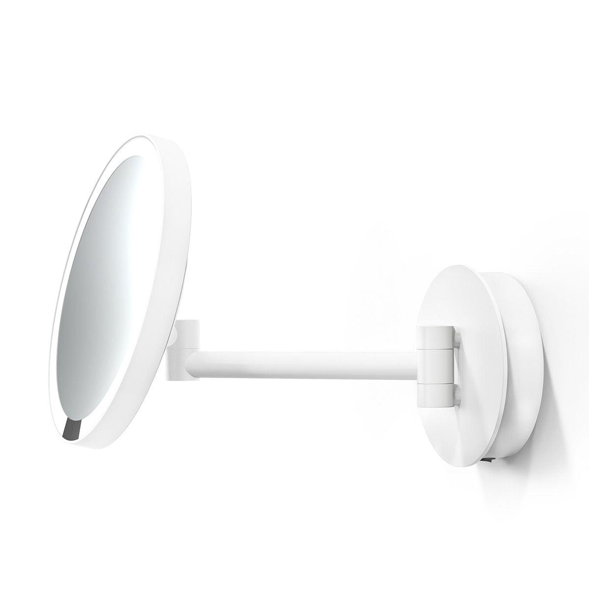 Polished Chrome 7.3'' LED Magnifying Wall Mirror with Swing Arm