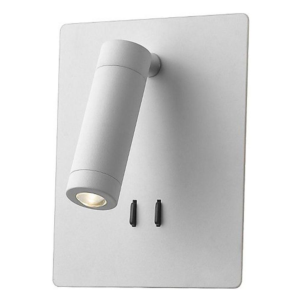 Dorchester White Aluminum Adjustable LED Cylinder Wall Sconce