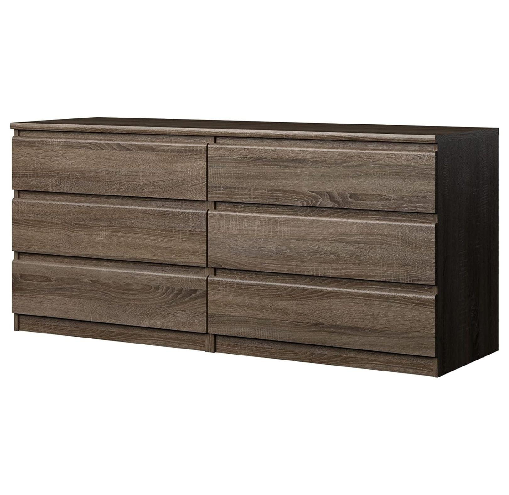 Truffle Oak Scottsdale 6-Drawer Double Dresser