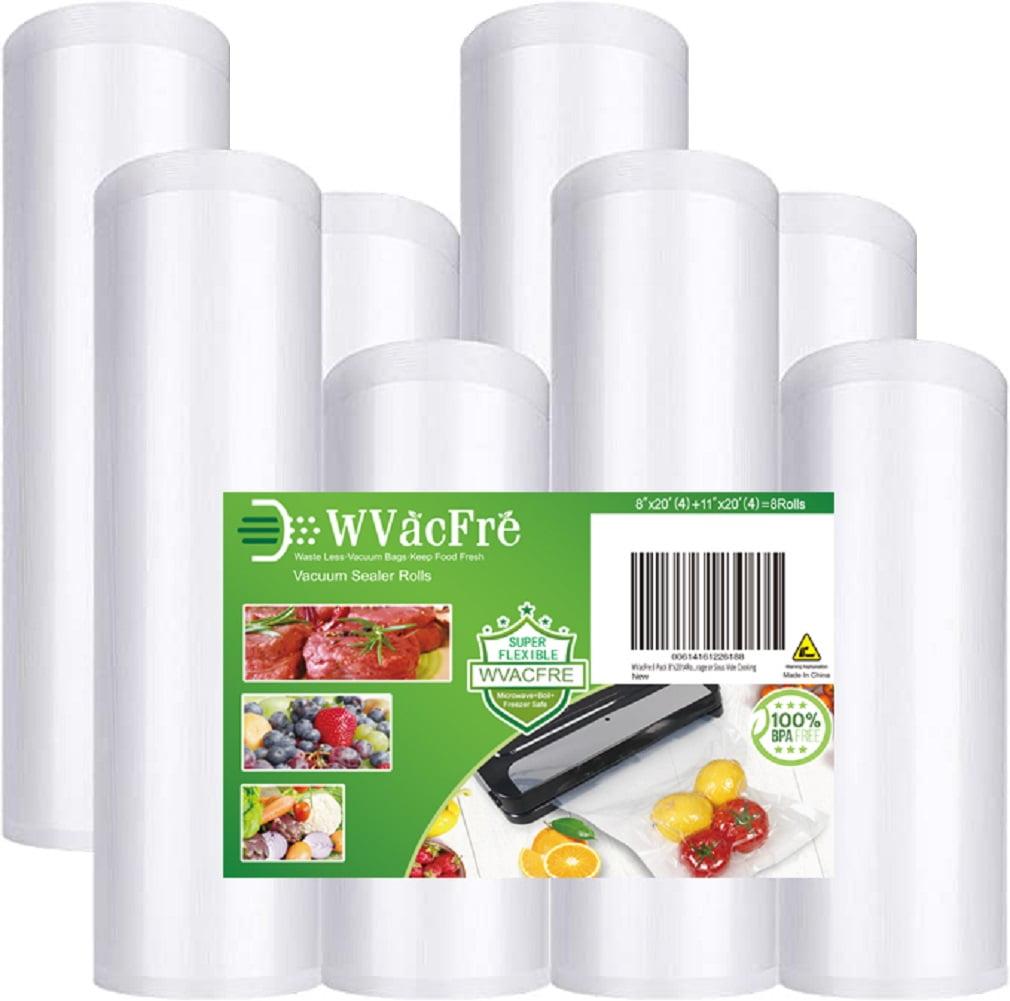 8-Pack Heavy Duty Vacuum Sealer Bags Rolls for Food Storage