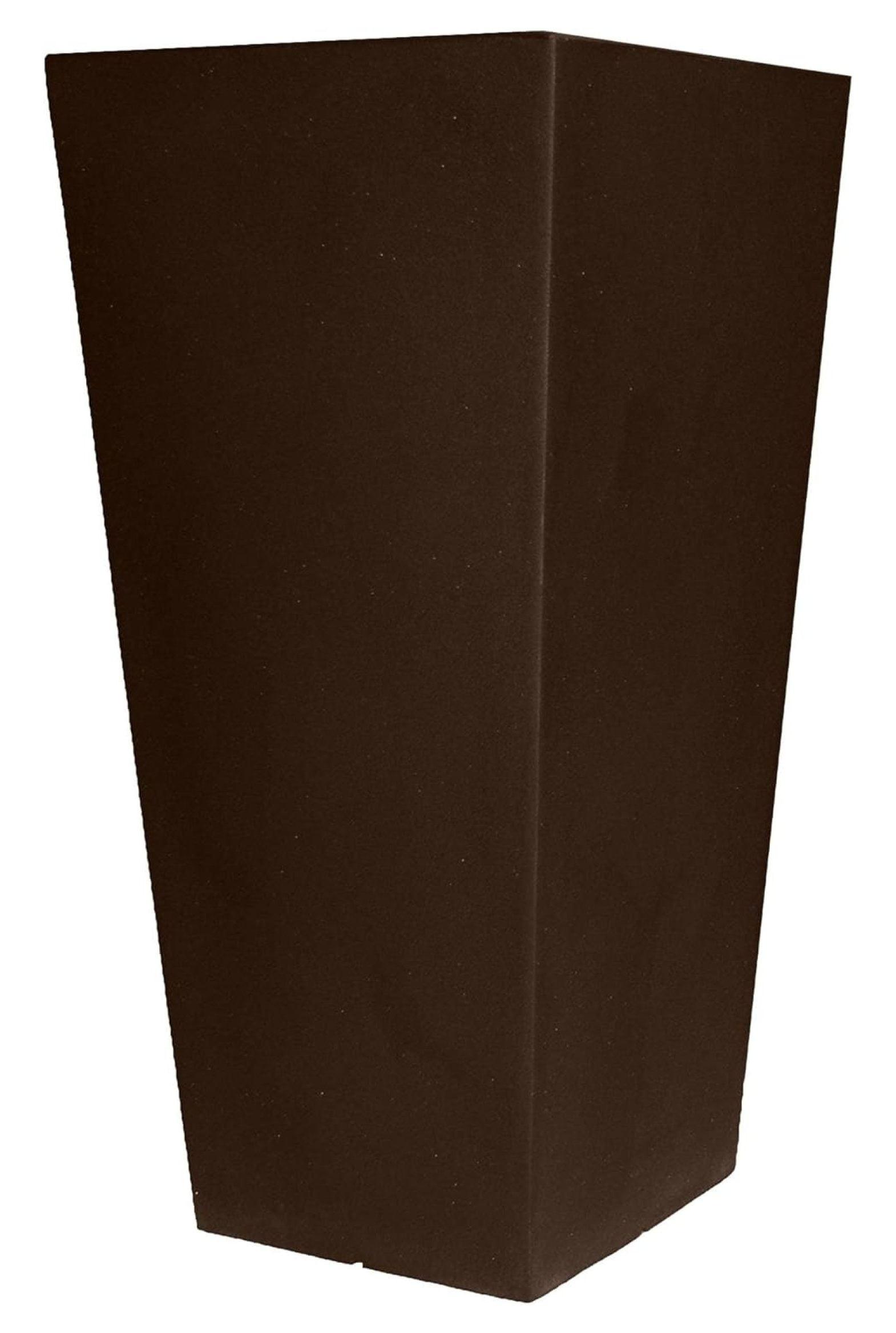 Espresso Tall Square Weather Resistant Planter, 32"