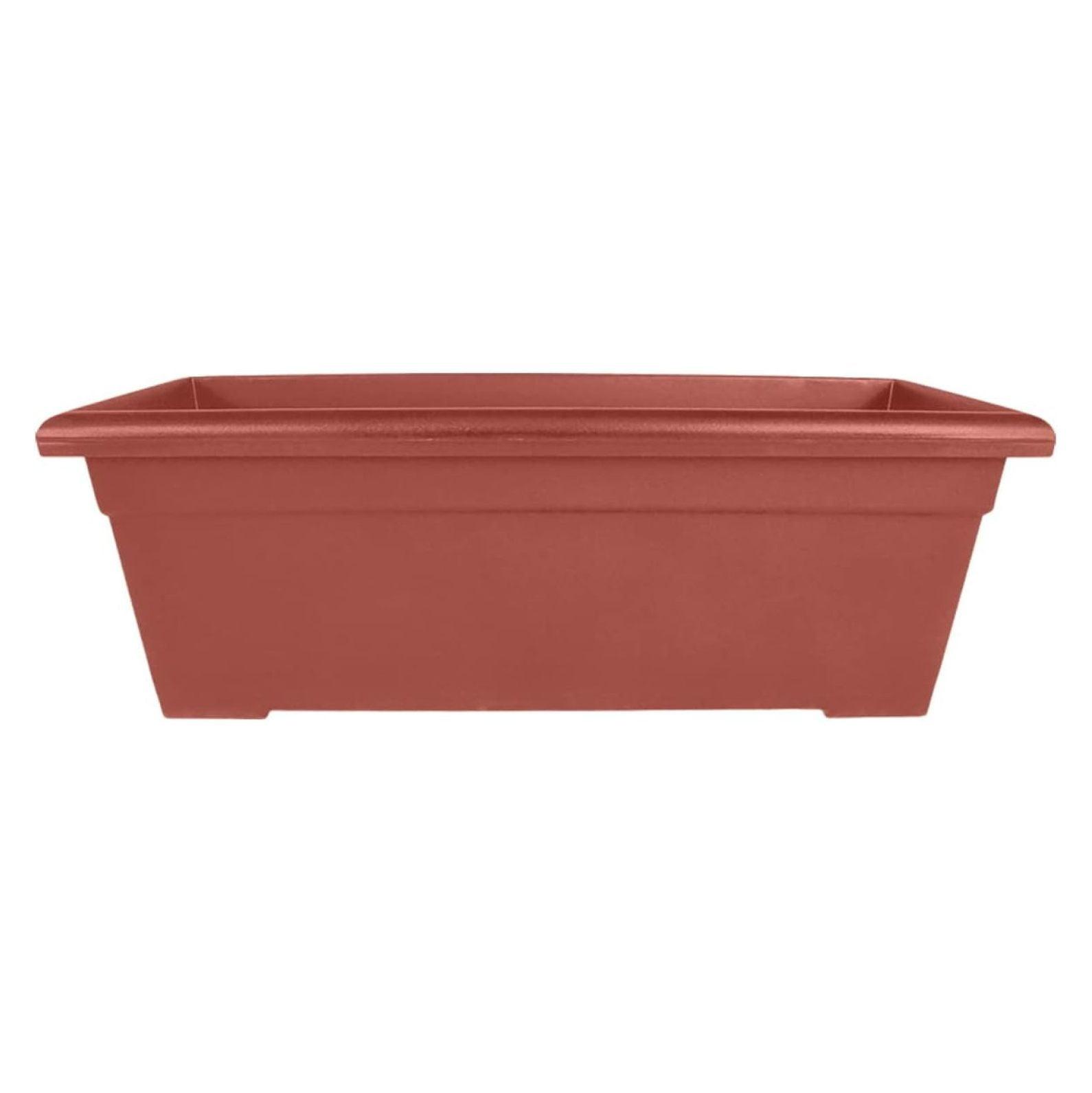 Clay 28" Lightweight Plastic Outdoor Planter Box