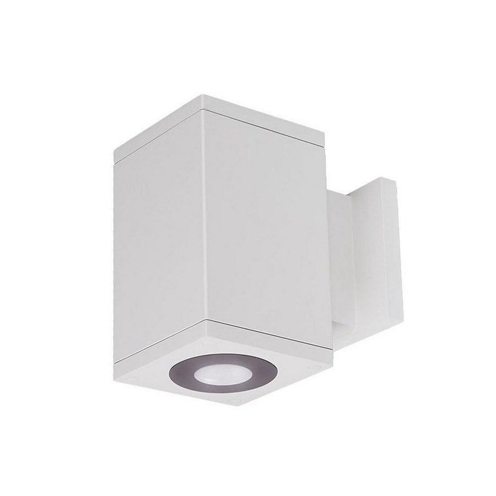 Elegant White Cube Dimmable LED Wall Sconce, Energy Star Certified