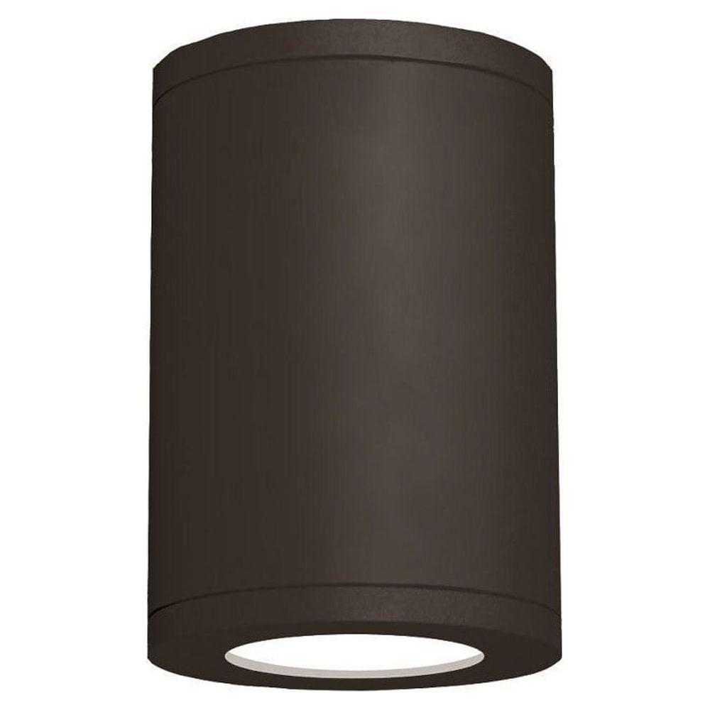Cylindrical Bronze 6" LED Architectural Outdoor Flush Mount Light