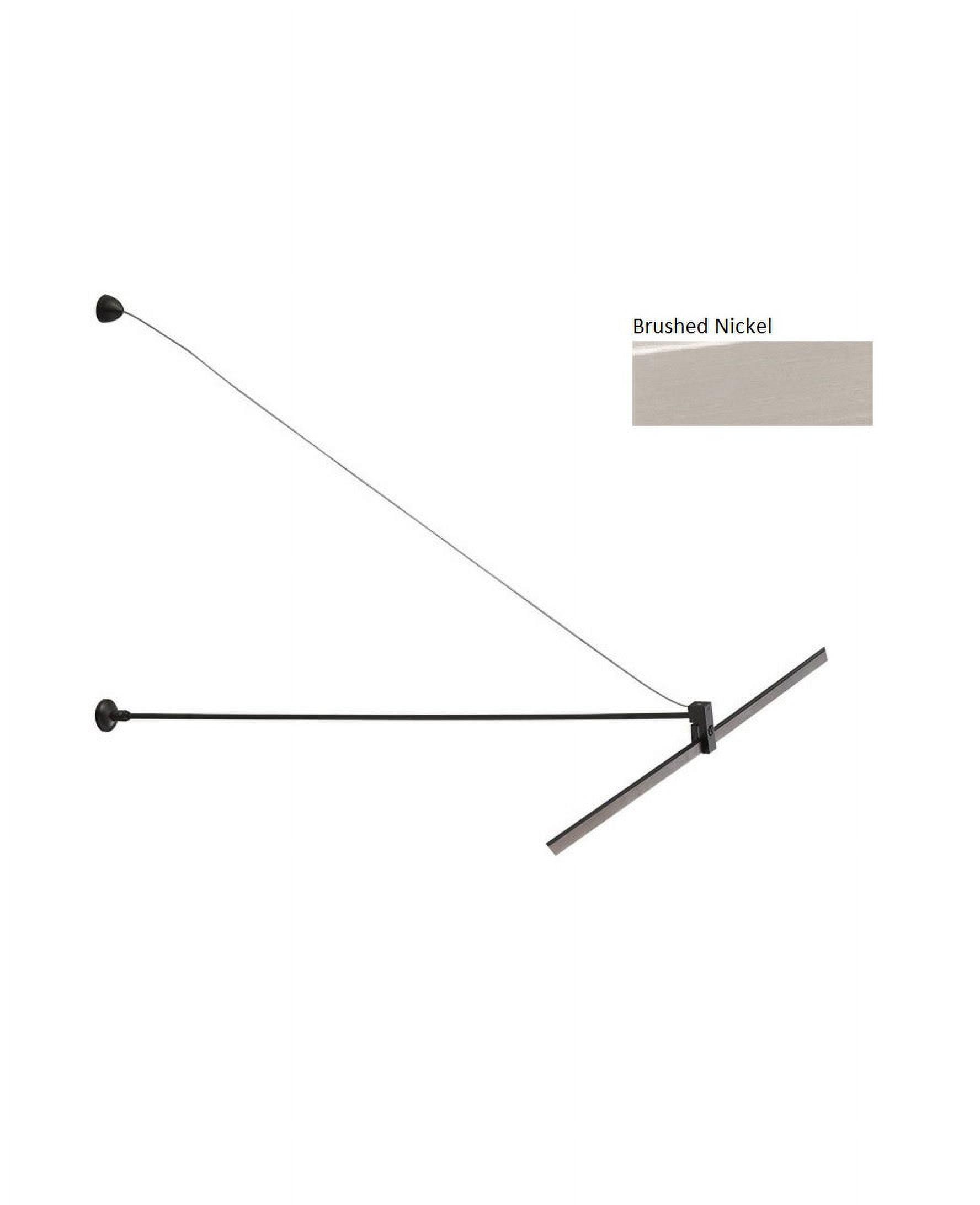 Solorail 24" Brushed Nickel Adjustable Wall Support Bracket