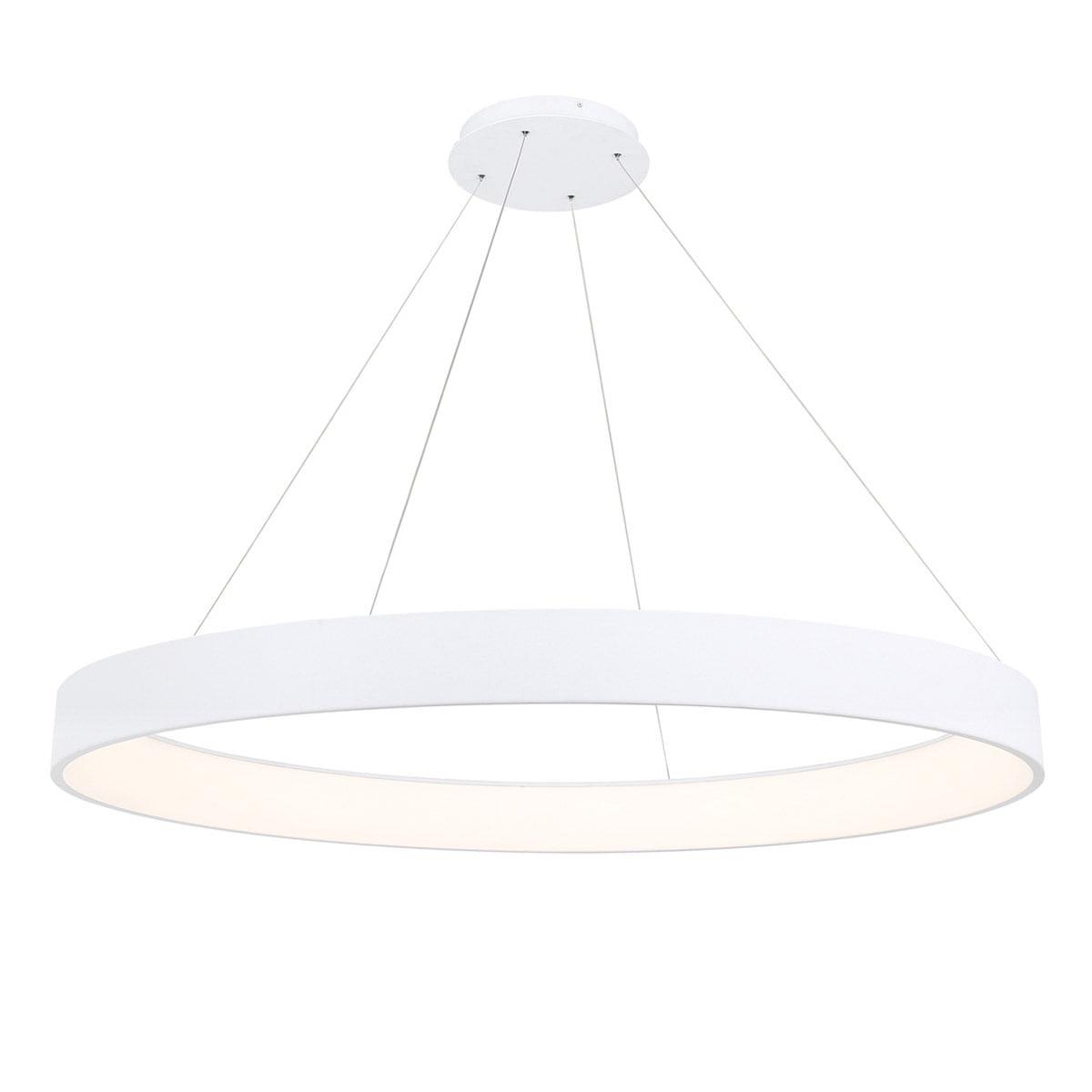 Wac Lighting Pd-33753 Corso 53" Wide Led Ring Chandelier - White