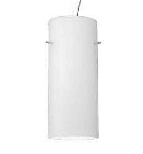 Dax Brushed Nickel 11.75" Glass Cylinder Pendant Light