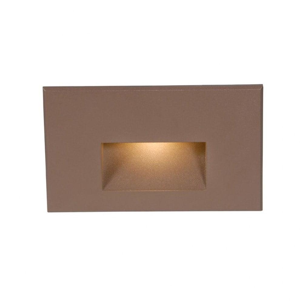 Wac Lighting Wl-Led100f Ledme 5" Wide Led Step And Wall Light - Bronze / Blue Lens