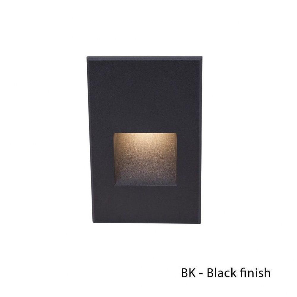 Sleek White Aluminum LED Step and Wall Light, Amber Glow