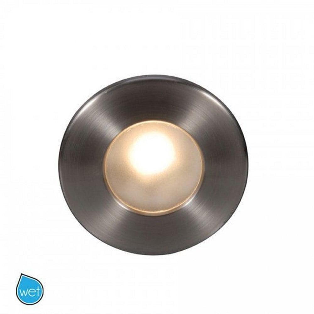 Sleek Brushed Nickel 3" LED Step Light with Dimmable Energy Star